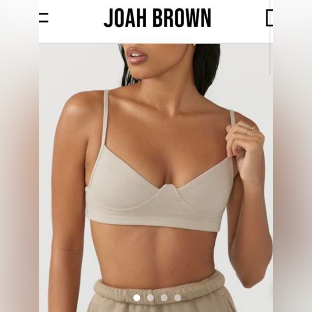 Joah brown structured tank bra xs/s